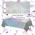 Holografisch feesttafelkleed met lasergolfpatroon, rechthoek 100x270cm - Golf / 100x270cm / Laser Zilver