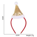 Sparkly golden sequin Santa hat headband for Christmas party costumes and decoration - Gold Sequin Hat