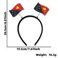 Papua-Neuguinea Flaggen Stirnband für patriotische Feiern, Größe 20,5 x 19,5 cm - Filz-Stil / Einheitsgröße / PNG Flagge Haarreif (Filz)