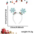 Festive blue snowflake Christmas headband for holiday party decoration, size 23x20.5cm - Light Blue Snowflake