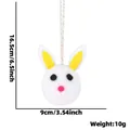 Plüsch-Osterhase zum Aufhängen, weiß, 16,5 cm hoch, leichte österliche Dekoration - Gelbes Ohr Anhänger (16.5cm)
