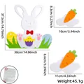 Ostern Filz Hase Türaufkleber Set mit Karotten und Küken für festliche Hausdekoration - Karotte Ei Hase Stil