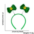 Grüner St. Patrick's Day Haarreif mit Kleeblatt-Schleifen und Größenangaben für Partys - Kleeblatt Lametta Schleife Stil