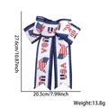 Fiocco patriottico USA Giorno dell'Indipendenza, 27,6x20,3 cm, decorazione fatta a mano. - 50 Pezzi / Stile Mappa Rosso Blu