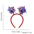 Serre-tête étoile du jour de l'Indépendance avec guirlandes rouges blanches et bleues - Serre-tête de fête / Style Double Étoile à Guirlandes