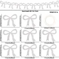 Set of silver glitter bow garlands for party decoration with 3m rope length dimensions - Glitter Bowknot Style / Rope Length 3 Meters / Silver