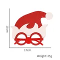 Kerstman muts glitter brilmontuur voor feestelijke decoratie - Elf Rood
