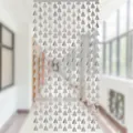 Sparkling silver Christmas tree rain silk fringe curtain for festive party wall decoration - 1*2M / Silver