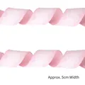 Elegantes rosa Juteband mit Drahtkante und weißem Spitzenmuster für Weihnachtsdeko - Gemustertes Band / 2m Länge