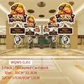 Set di 5 decorazioni di Halloween in cartone spesso da appendere con zucche e fantasmi - Stile Palloncino Zucca (WQWS-GJ01) / 5 Pezzi