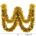 Goldene St. Patrick's Day Kleeblatt-Girlande für festliche Party-Dekorationen, 2m - 2 Meter Packung / Gold