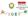 Ghirlanda natalizia colorata con Babbo Natale e renne per decorazioni di feste - Stile Babbo Natale 2022 (Z-27) / Set da 8 pezzi
