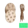 Decorazione pasquale fai-da-te in legno fatta a mano con incisione e corda di iuta - Stile Uovo Girasole / Confezione da 10 / Ciondolo di Pasqua
