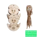 DIY Easter chick wooden hanging ornaments set for kids crafts with hemp rope bundle - Chick In Eggshell Style / 10 Pieces Pack / Easter Pendant
