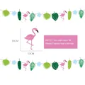 Ghirlanda decorativa con fenicottero rosa e foglie tropicali con corda rossa da 3 m - Foglia di Fenicottero (KT-3) / Confezione da 3 Metri