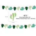 Cactus-themed thick paper garland banner for party room decoration, 3 meters long - Cactus Theme (KT-5)