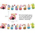 Colorful cartoon animal train paper banner for kids birthday party decoration, 3M length - Animal Train (KT-6)