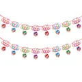 Festive colorful hot air balloon gift box pull flag banner for children's party decor - Balloon Gift Box Banner