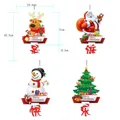 Guida dettagliata alle dimensioni per le decorazioni natalizie con Babbo Natale, renna e pupazzo. - Stile Mix Renna Babbo Natale Pupazzo di Neve (HY-SG-08) / Set di 4