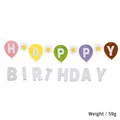 Πολύχρωμη υφασμάτινη γιρλάντα Happy Birthday για διακόσμηση παιδικού πάρτι γενεθλίων - Πανό με Γράμματα Happy Birthday