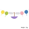 Ghirlanda colorata con palloncini e ombrelli in tessuto non tessuto per feste bimbi - Striscione Palloncino Ombrello