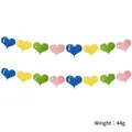Striscione colorato a forma di cuore per decorazioni festa compleanno bambini felt 44g - Festone a Cuore