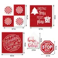 Set di cartelli decorativi in legno per Natale con misure e design Santa Stop Here - Stile di Natale