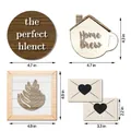 Set di decorazioni rustiche in legno per vassoio di San Valentino con misure in pollici - Stile Casa