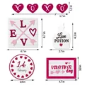 Set decorativo per vassoio di San Valentino con dimensioni per vari cartelli in legno - Tema Orologio