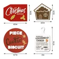 Insegne in legno per vassoio di Natale con casa di pan di zenzero e dimensioni - Tema Biscotti