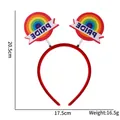 Regenbogen Pride Stirnband Party-Accessoire, 20,5 cm x 17,5 cm, Gewicht 16,5 g - Regenbogenkreis Stolz Stil