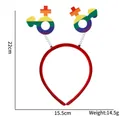 Cerchietto arcobaleno per il Pride Month con simboli di genere per festa di parata - Stile Simbolo di Genere