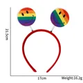 Cerchietto arcobaleno con smiley per festa Pride con dimensioni e peso dettagliati - Stile Smiley Arcobaleno