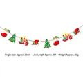 Banner natalizio in carta 3M con calze e alberi, dimensione singolo elemento 20 cm. - Z15-Stile Combo Albero E Calza Cartone Animato