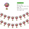 Detailed specifications of cartoon paper Christmas bunting banner, 2.8m length, 8 pieces - Santa Claus and Snowman Banner (Z-22) / 8 Pieces/Pack