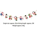Ghirlanda di striscioni di carta pupazzo di neve di Natale con filo da 3m e 20cm - Z16-Stile Combo Pupazzo Di Neve Carino