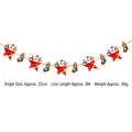 Festive Christmas cartoon paper banner featuring stars and stockings for party decoration - Z17-Santa Claus Star Sock Style