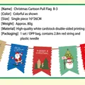 Festone natalizio in carta con disegni di Babbo Natale e pupazzo di neve - Stile Cartone Animato Multicolore (B3)