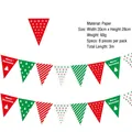 Dettagli ghirlanda di carta natalizia, lunghezza 3m, 20x28cm per bandierina - 8 Pezzi/Confezione (SD Banner-001)
