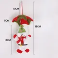Festive Christmas snowman parachute hanging ornament with detailed 38cm height measurement. - Snowman