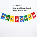 Festive Christmas cartoon paper bunting banner for holiday party wall decoration - B2-Nordic Style Snow Scene House Style
