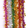Sélection de guirlandes de Noël colorées avec des paillettes en cœur métalliques - Pack de 2 Mètres / Violet