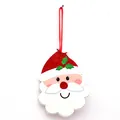 Santa Claus foam board hanging ornament with red glitter hat for Christmas decor. - Santa Head Style (XG-11)