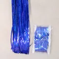 Vivace tenda a frange in lamina laser blu per la decorazione della parete del party - 1*2M / Blu scuro