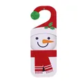 Festive snowman door hanger with red glitter scarf and Santa hat for Christmas decoration - Snowman Door Hanging Style (XG-15)