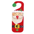 Glittery Santa Claus Christmas door hanger decoration for home holiday decor - Santa Door Hanging Style (XG-16)