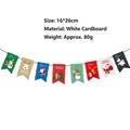 Christmas cartoon paper bunting banner with Santa and reindeer patterns - B5-Multiple Cartoon Flags Style