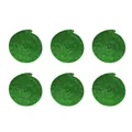 Set of 6 green glittery spiral hanging swirls for festive party ceiling decoration - 6pcs / Green