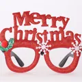 Montature occhiali Merry Christmas glitter rossi per decorazioni di foto di festa - Buon Natale Rosso