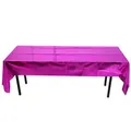 Nappe jetable en feuille de métal magenta brillant pour décoration de fête, 1x2,7 mètres - 1M*2.7M / Rose Rouge